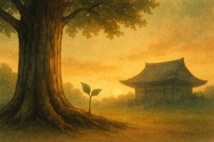 老木と新芽に見るいのちのつながり ― ご法友に教えられた本堂のこころ